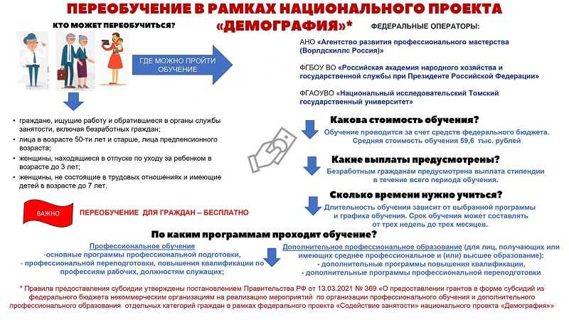 Федеральный проект «Содействие занятости» национального проекта «Демография»