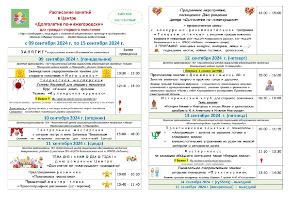 Долголетие по-нижегородски